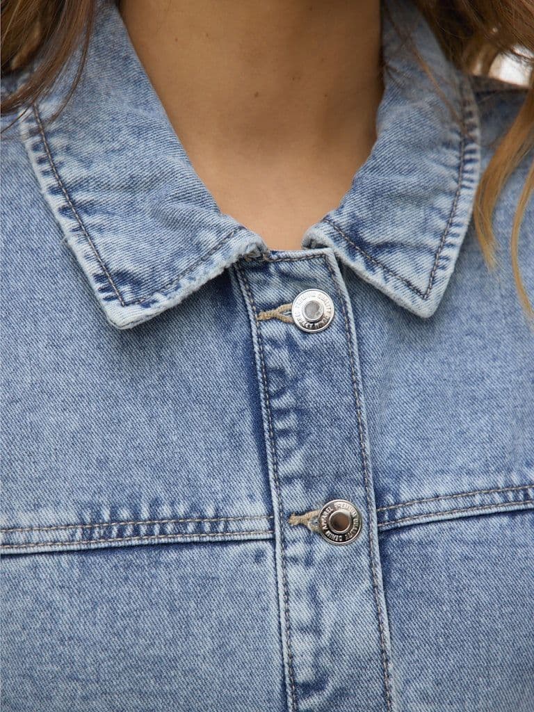 Vero Moda Jamie LS Denim Shacket  | Light Blue