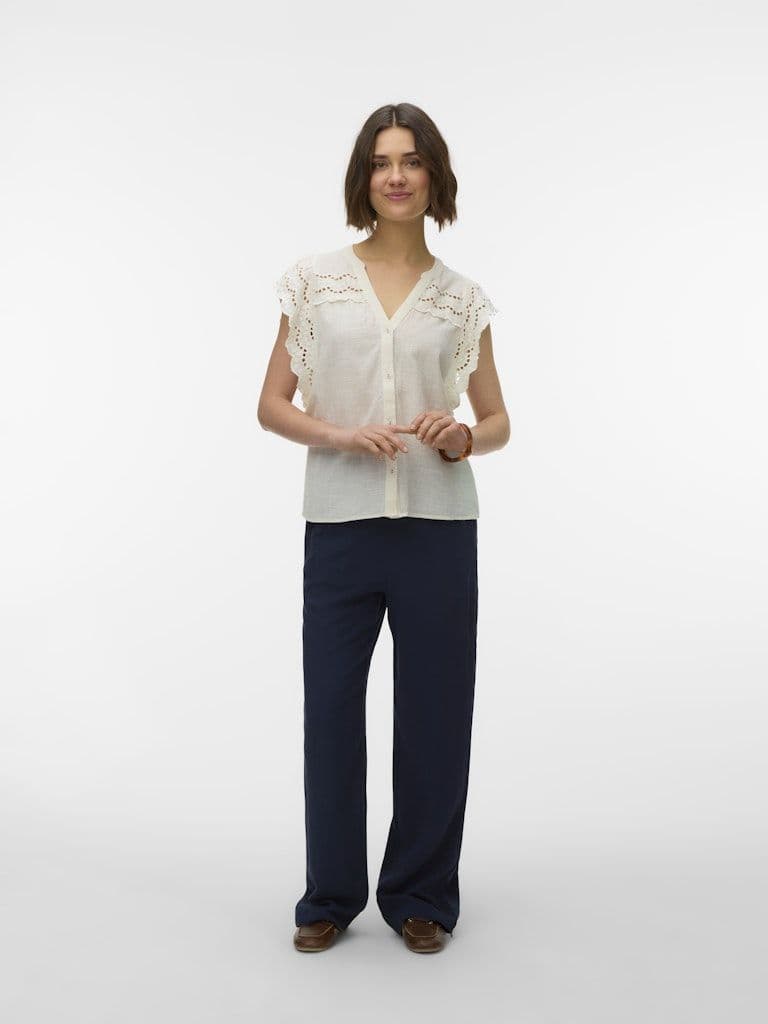 Vero Moda Jayla S/L Top| Cloud Dancer
