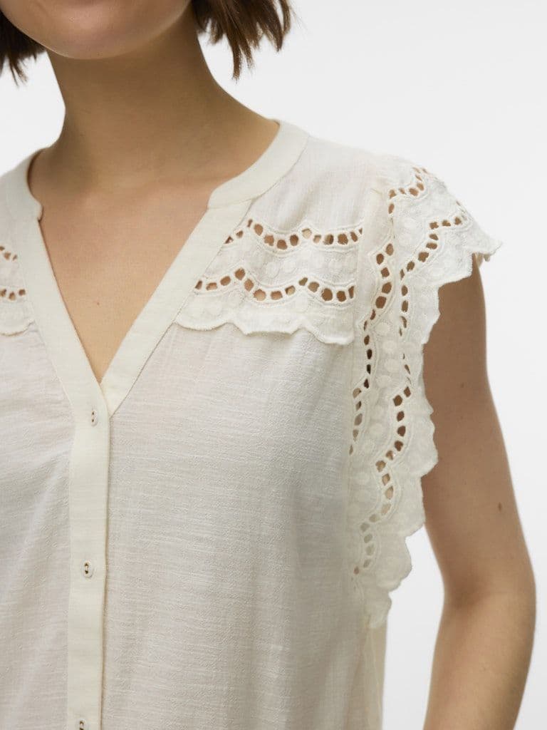Vero Moda Jayla S/L Top| Cloud Dancer