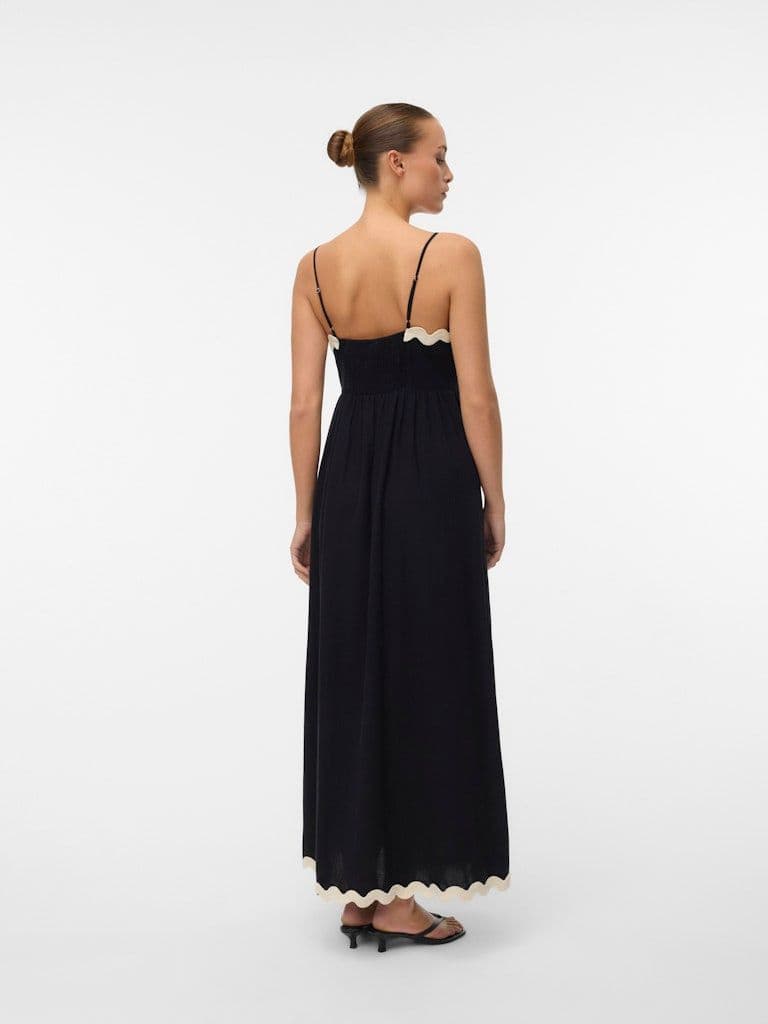 Vero Moda Jenna Singlet Ankle Dress  | Black /white