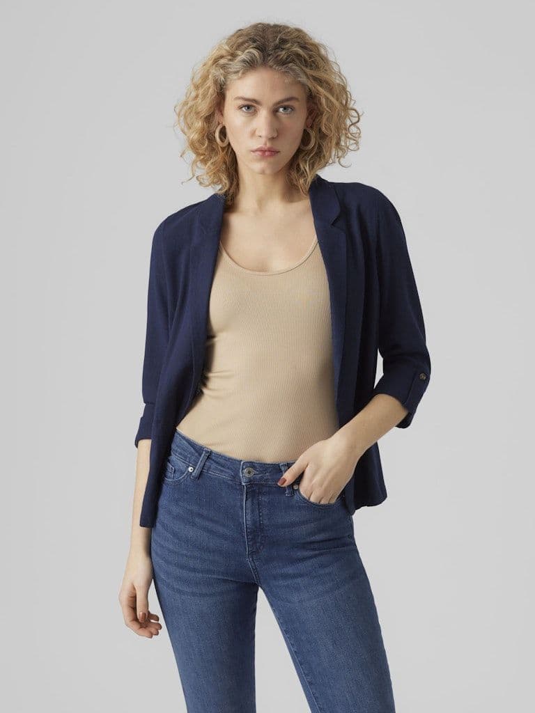 Vero Moda Jesmilo 3/4 Loose Blazer | Navy