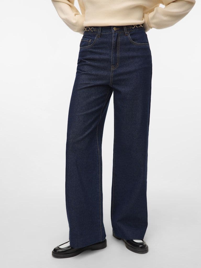 Vero Moda Kathy HR Wide Jeans | Dark Blue