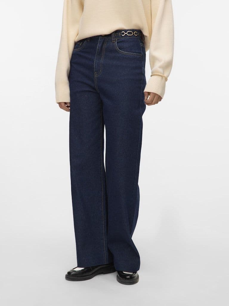 Vero Moda Kathy HR Wide Jeans | Dark Blue