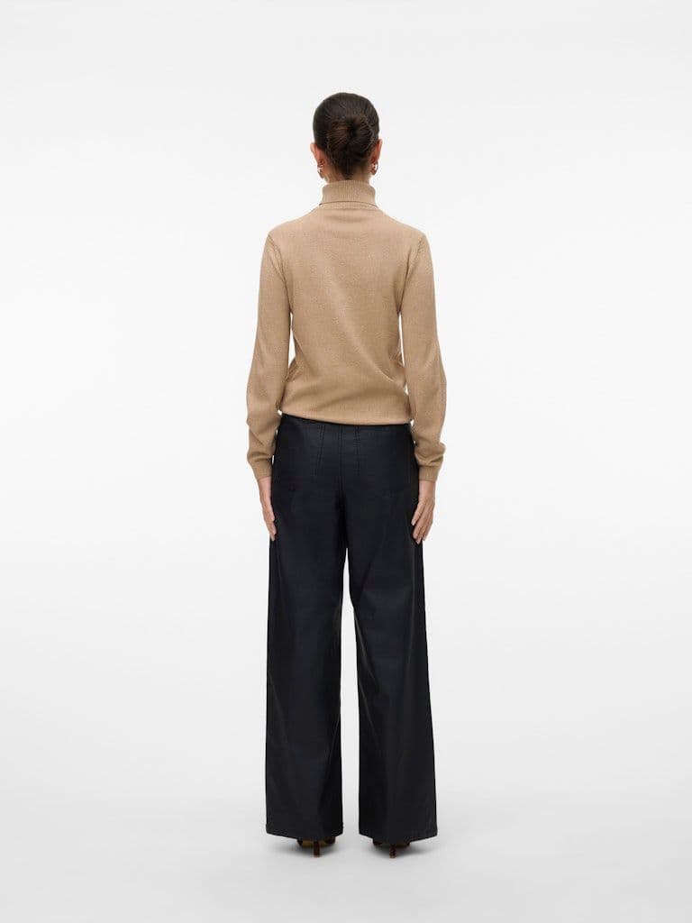 Vero Moda Kayla HR Wide Coated Jean| Black