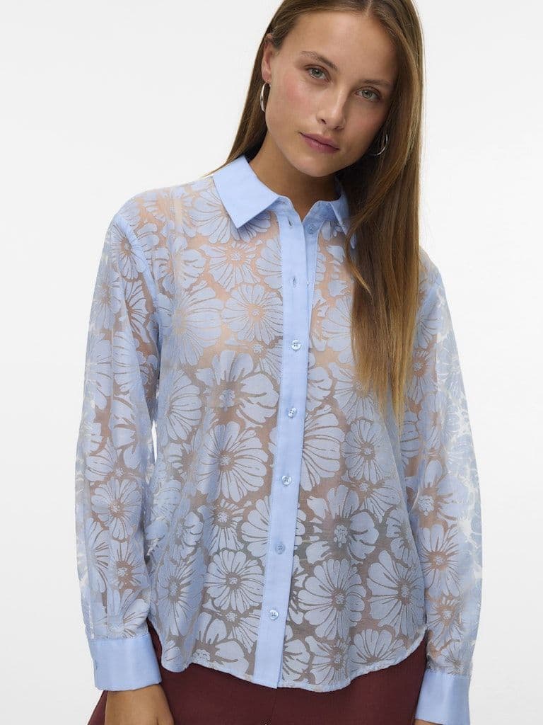 Vero Moda Kova LS Shirt  | Blue