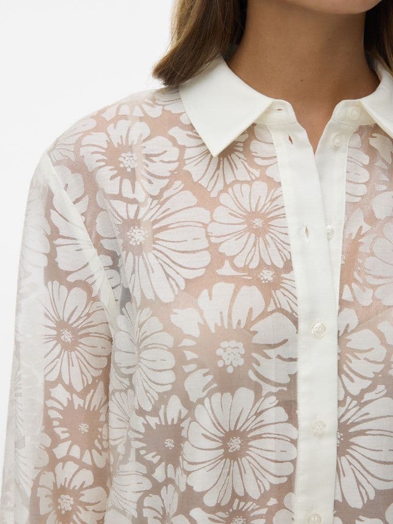 Vero Moda Kova LS Shirt  | Cloud Dancer