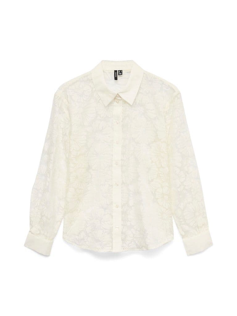 Vero Moda Kova LS Shirt  | Cloud Dancer