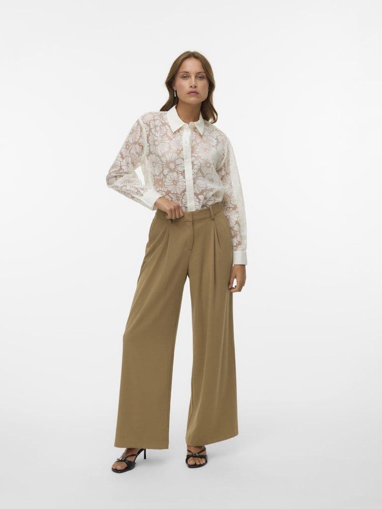 Vero Moda Kova LS Shirt  | Cloud Dancer