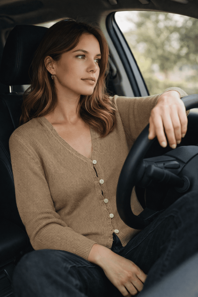 Vero Moda Lexie Shine LS V-Neck Cardigan | Silver Mink
