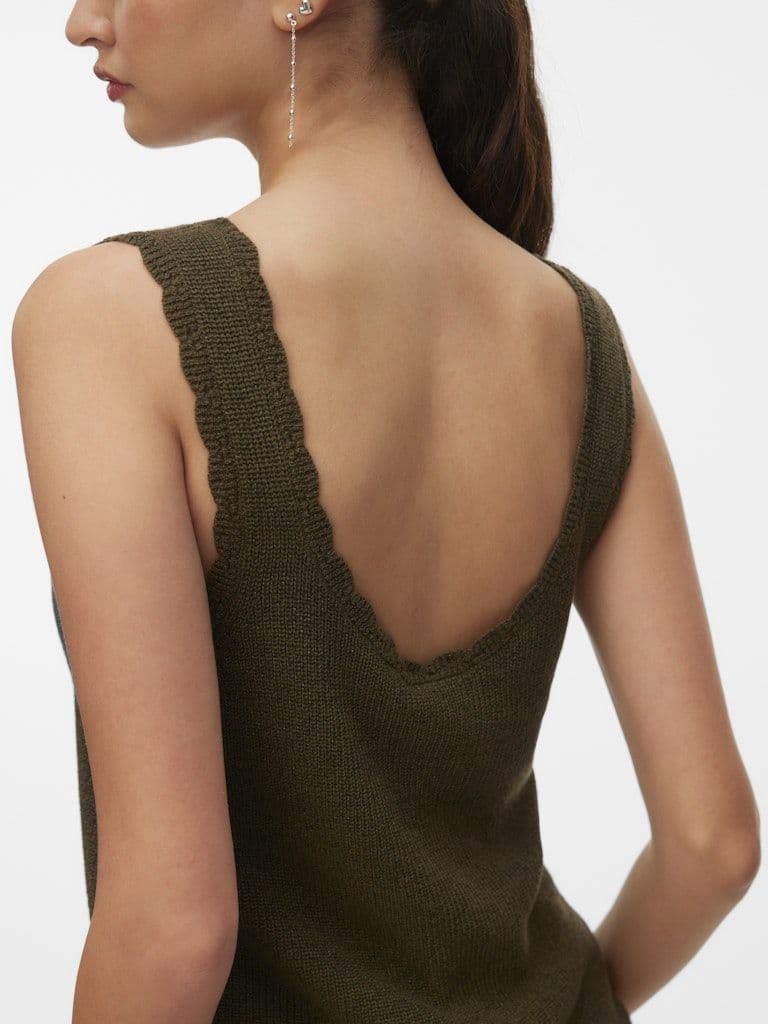 Vero Moda Lexie Shine SL U-Neck Top| Kalamata