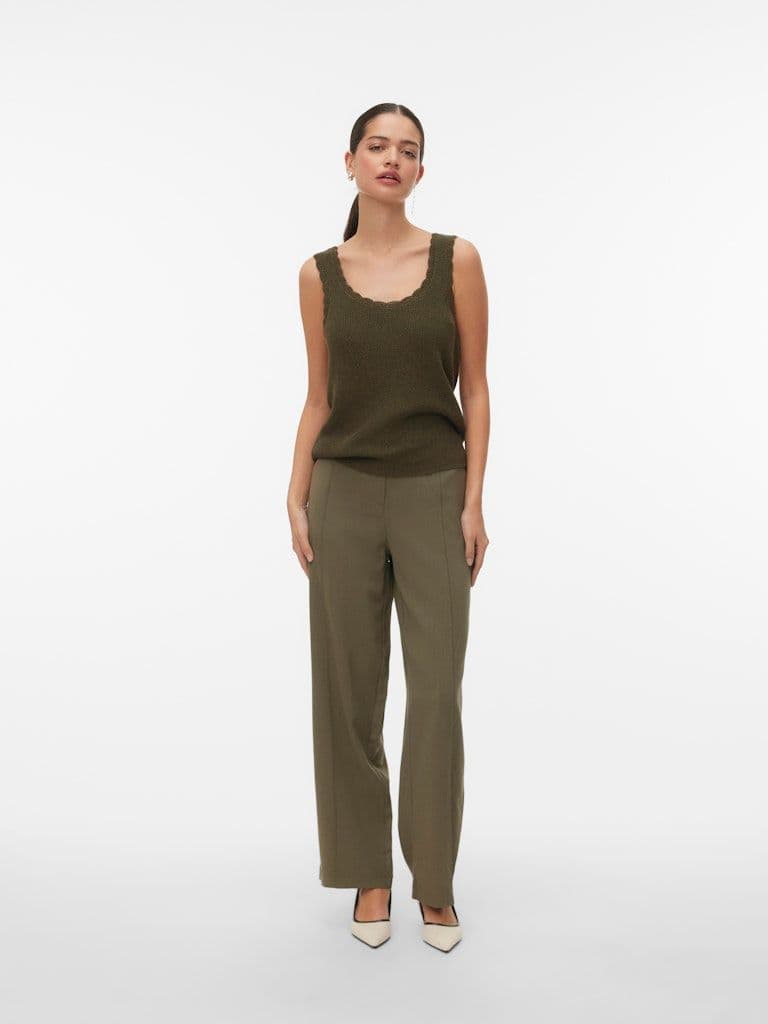 Vero Moda Lexie Shine SL U-Neck Top| Kalamata