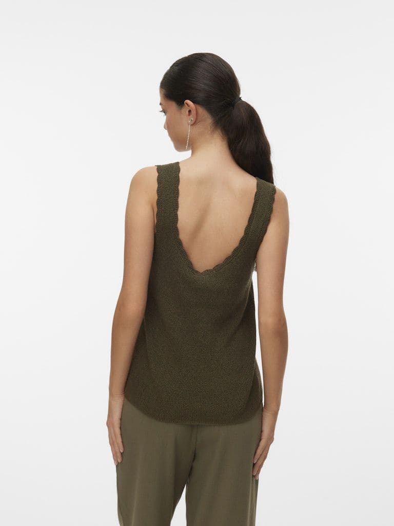 Vero Moda Lexie Shine SL U-Neck Top| Kalamata