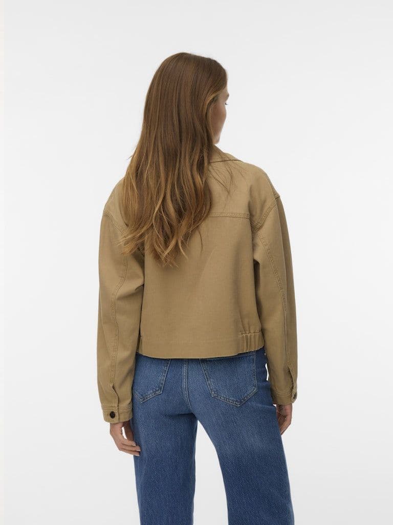 Vero Moda Lowa LS Coloured Denim  Trench Coat| Kelp