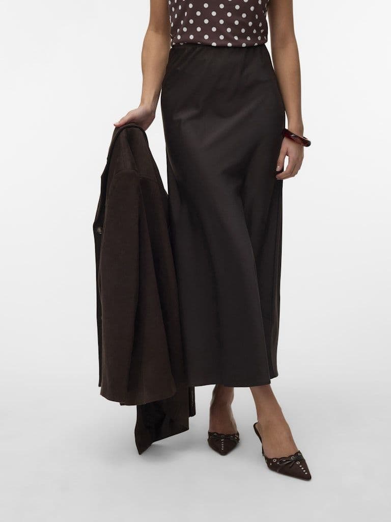 Vero Moda Merle Ankle Skirt | Chocolate