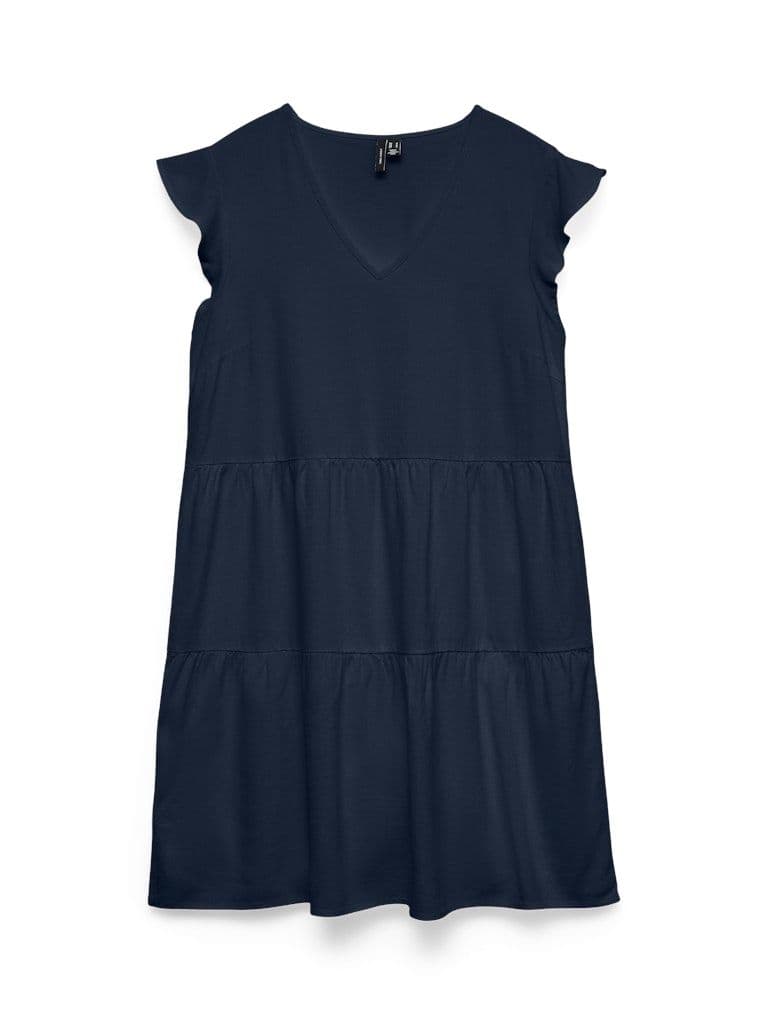 Vero Moda Mymilo SL V-Neck Short Dress | Navy