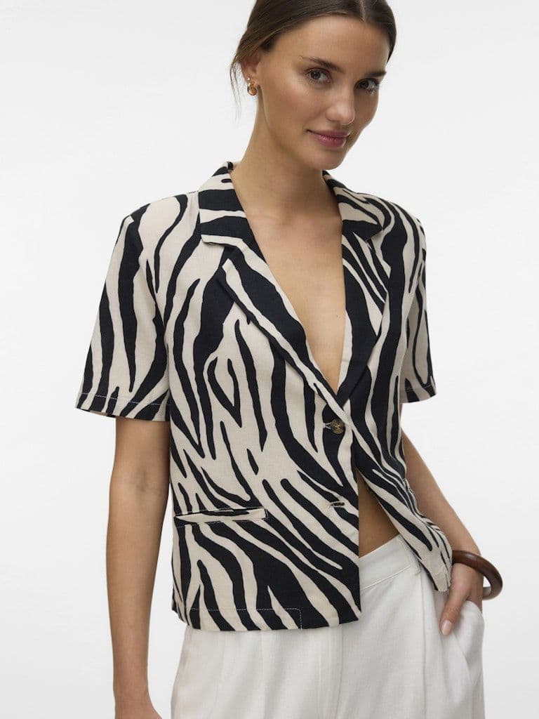 Vero Moda Mymilo SS Short Blazer | Silver