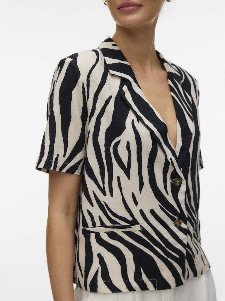 Vero Moda Mymilo SS Short Blazer | Silver