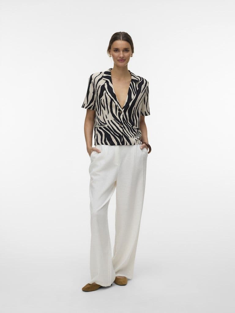 Vero Moda Mymilo SS Short Blazer | Silver