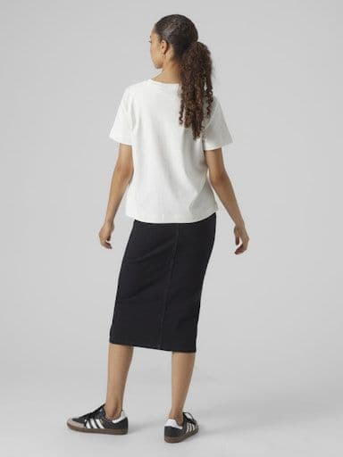 Vero Moda Naima SS O-Neck T-Shirt  | Snow White