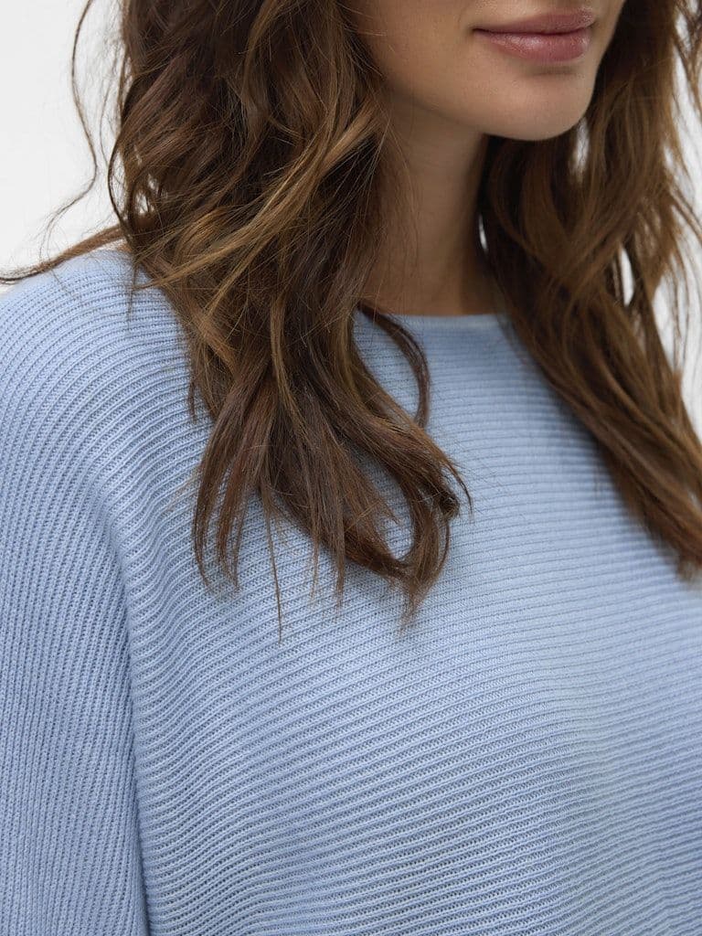 Vero Moda Nora 3/4 Boat Neck Blouse | Blue