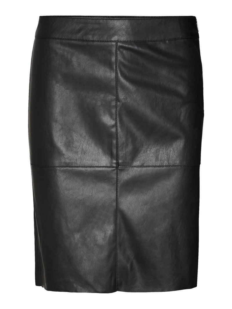 Vero Moda Olympia HW Short PL Skirt| Black