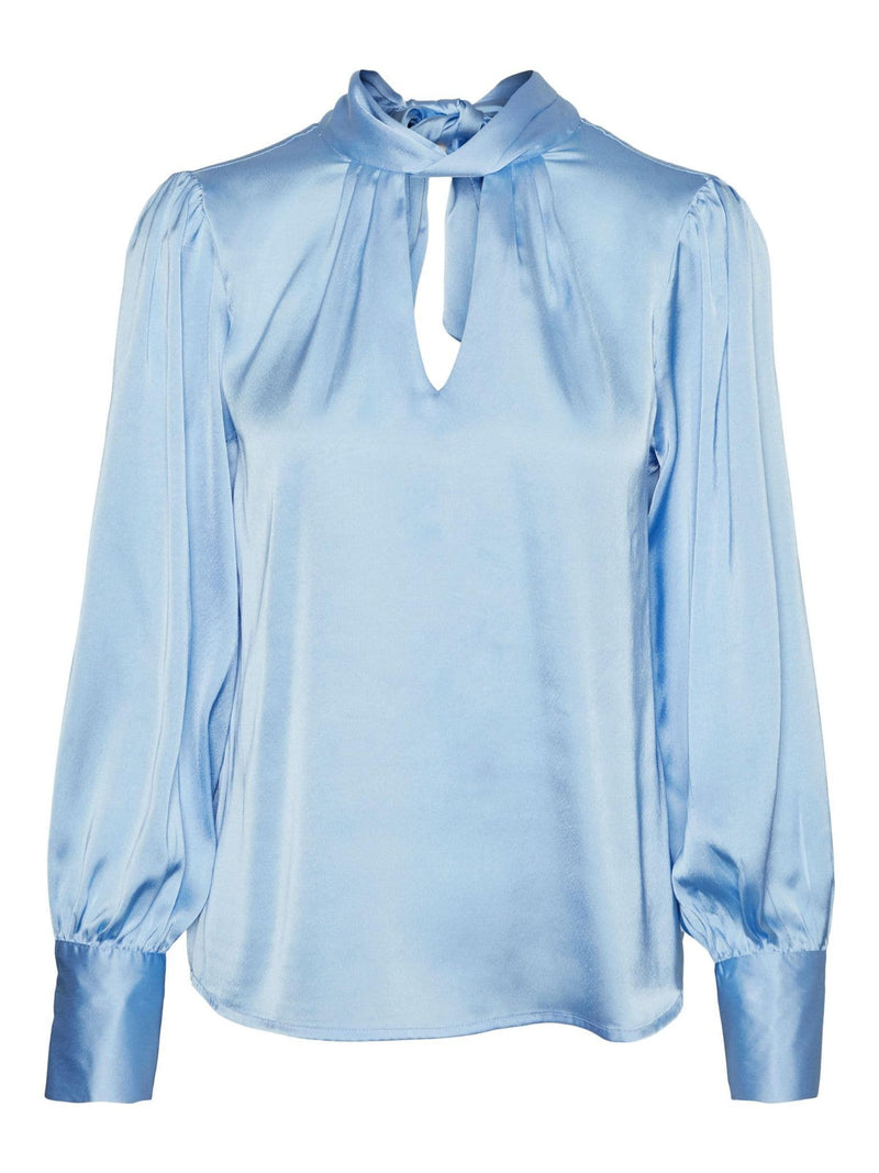 Vero Moda Renee Noa LS Tie Top  Blue