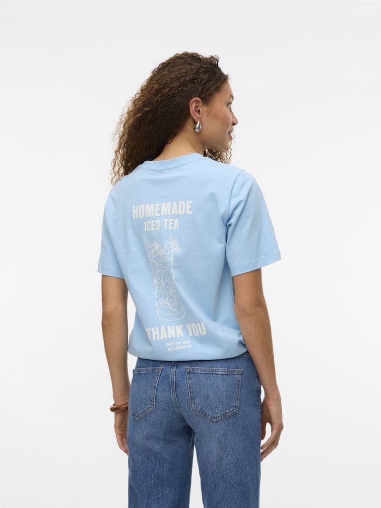 Vero Moda Sanne Demi SS Top  | Light Blue
