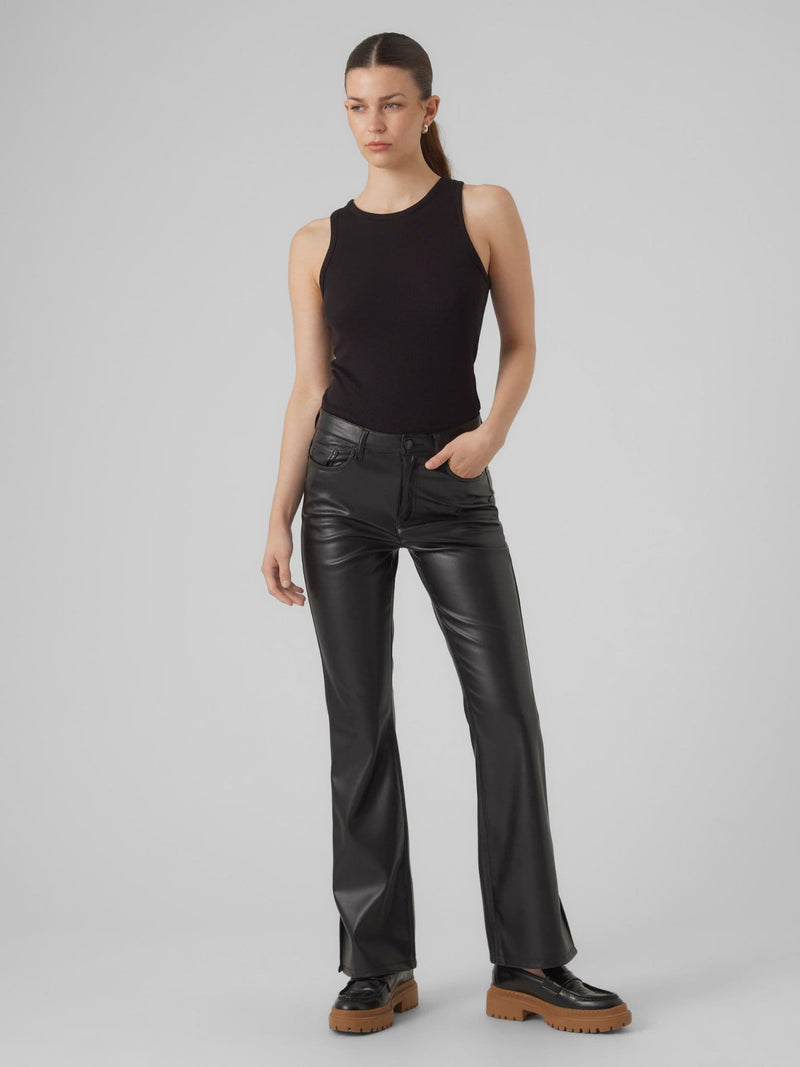 Vero Moda Selma HR Flared PL Pants  | Black