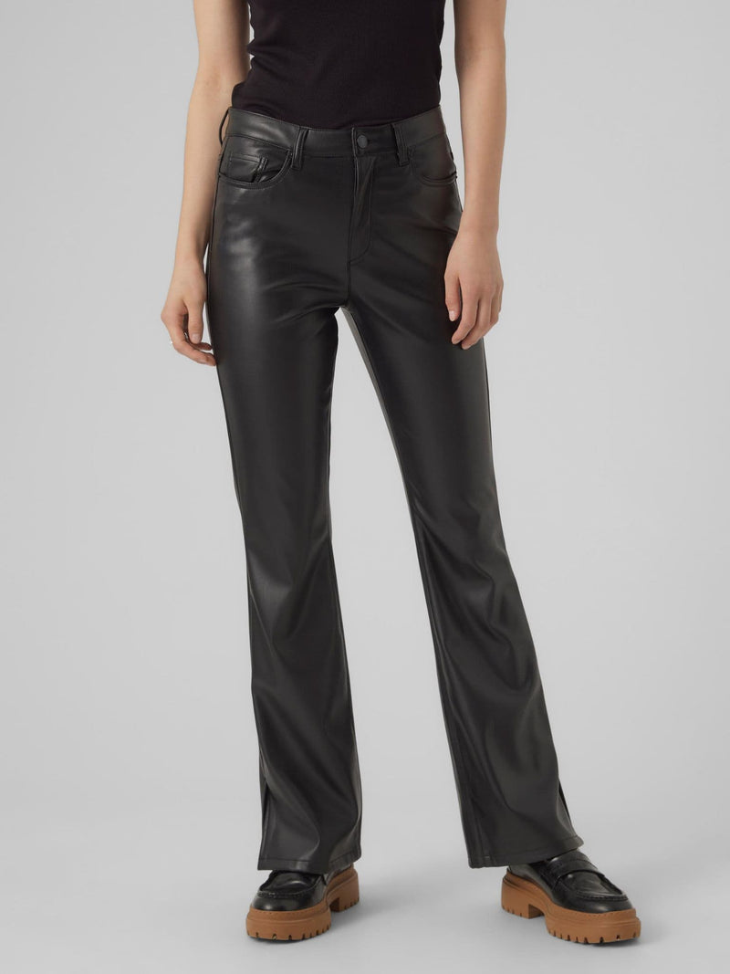 Vero Moda Selma HR Flared PL Pants  | Black