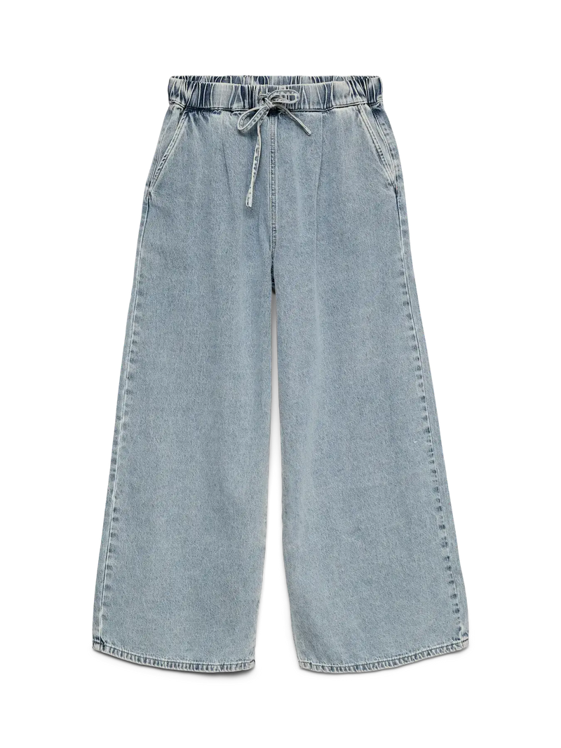 Vero Moda Valeria Mr Wide Pull Up Jeans | Light Blue