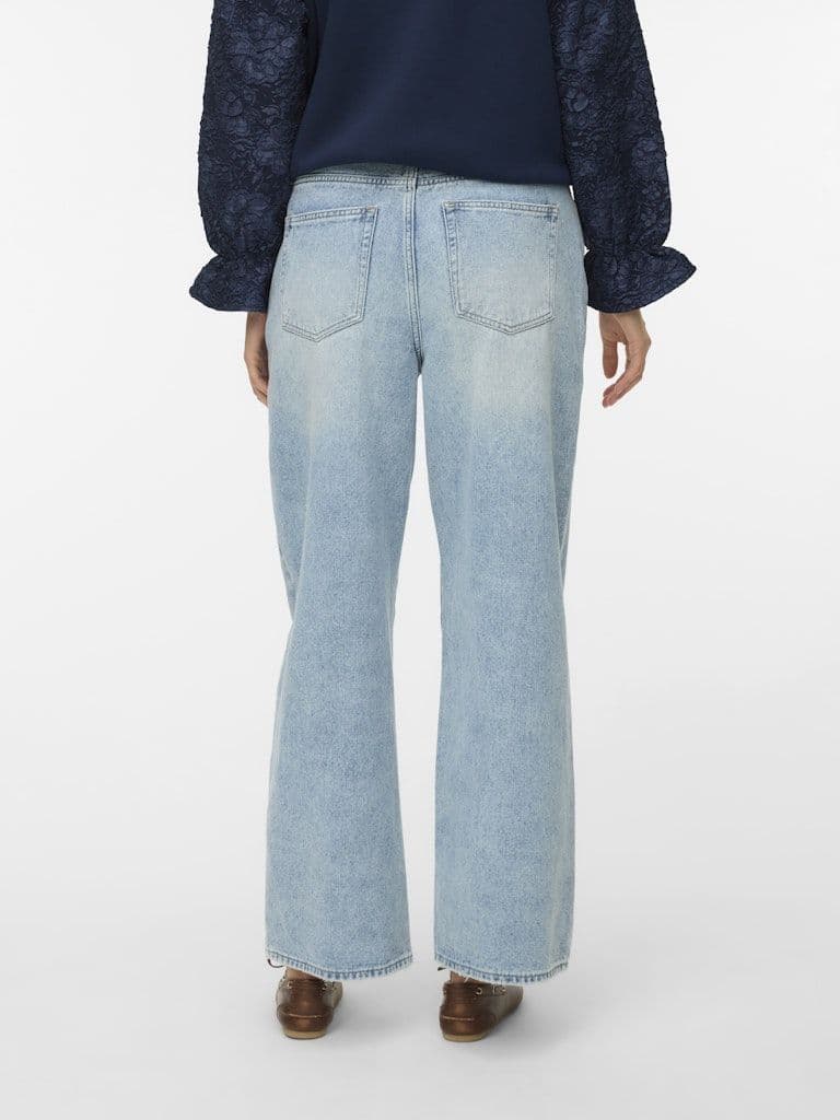 Vero Moda Wien Mr Wide Belt Jeans| Light Blue