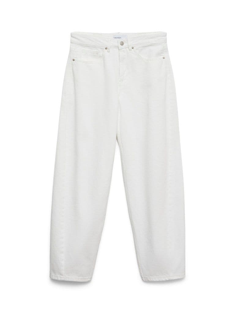 Vero Moda Zelda  HR Barrel Denim Jeans | White