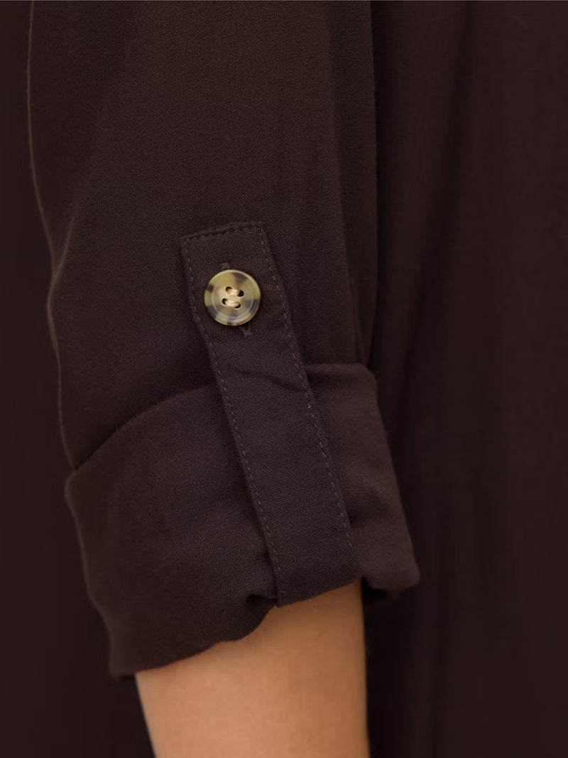 Vero Moda Bumpy L/S Shirt | Chocolate