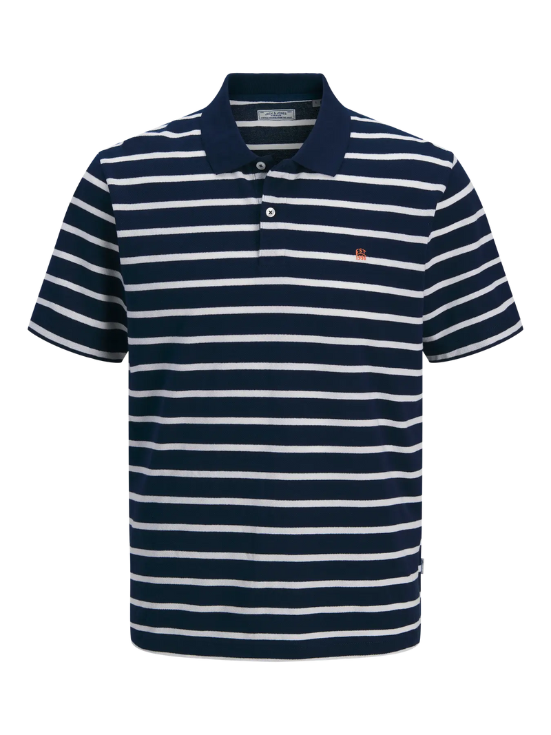 Jack & Jones Bluadam Striped Polo Shirt | Blue