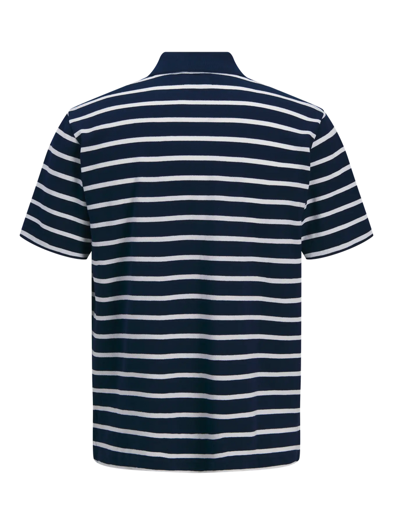 Jack & Jones Bluadam Striped Polo Shirt | Blue
