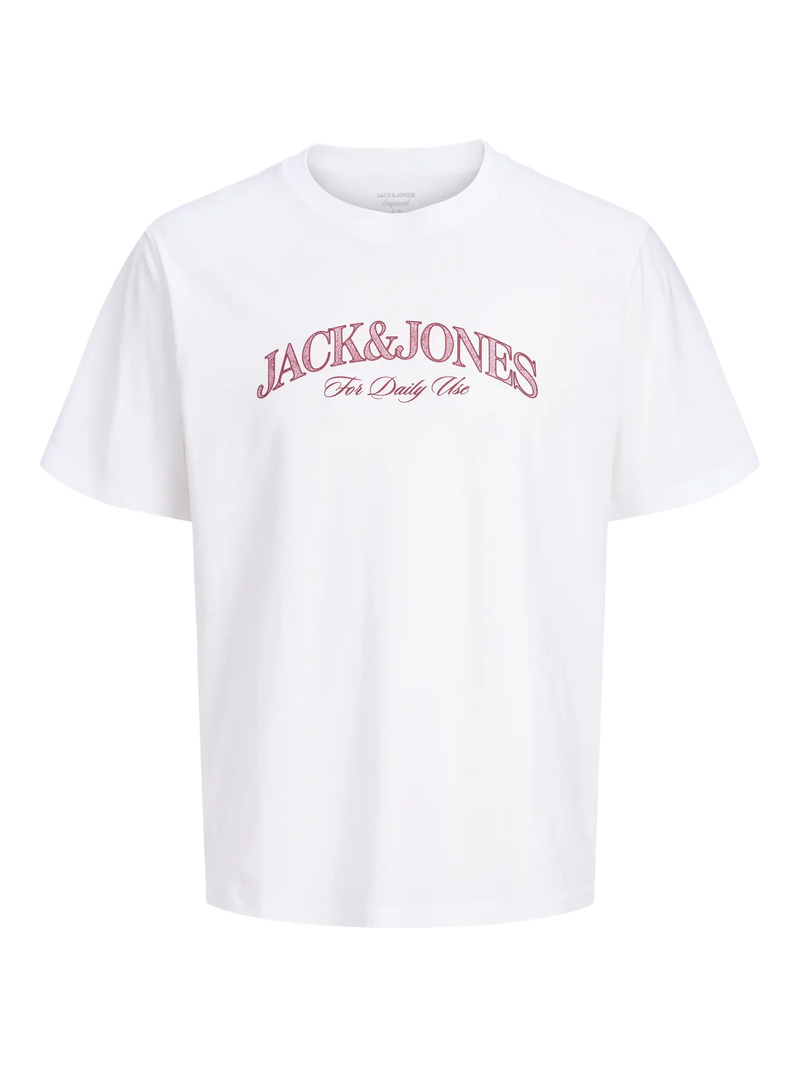 Jack & Jones Cassis Branding Tee | White