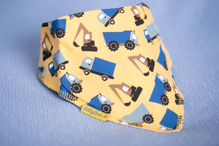 Baby Boo Trucks & Diggers Bib   | Yellow