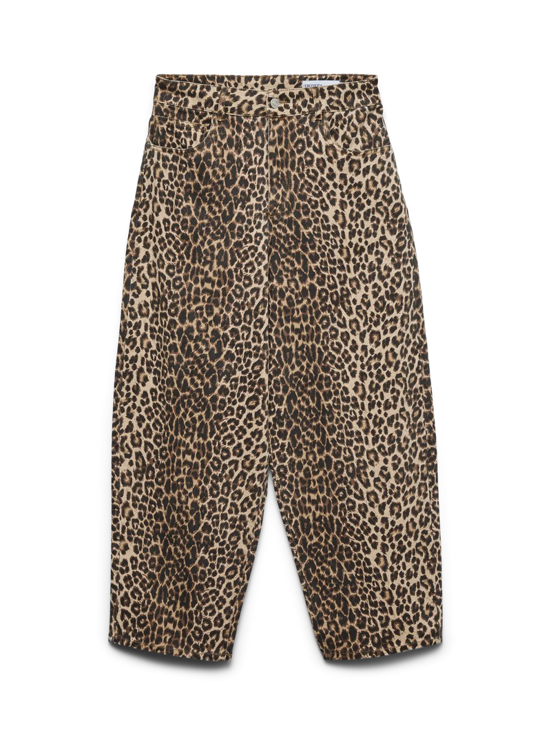 Vero Moda Billie HR Barrel Ankle Stretch AOP Jeans | Animal Print