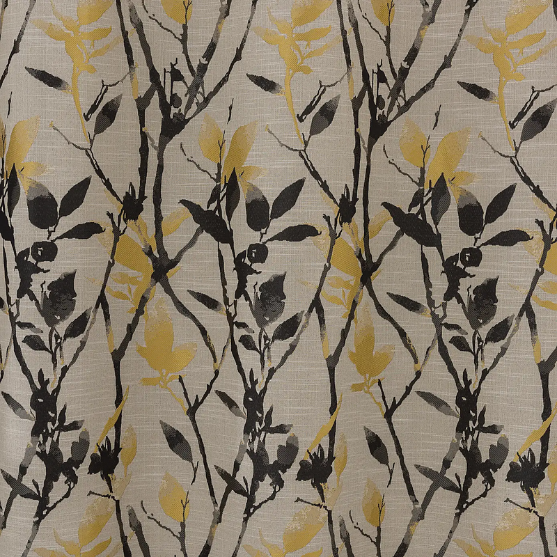 Zen Jacquard Eyelet Curtains Gold